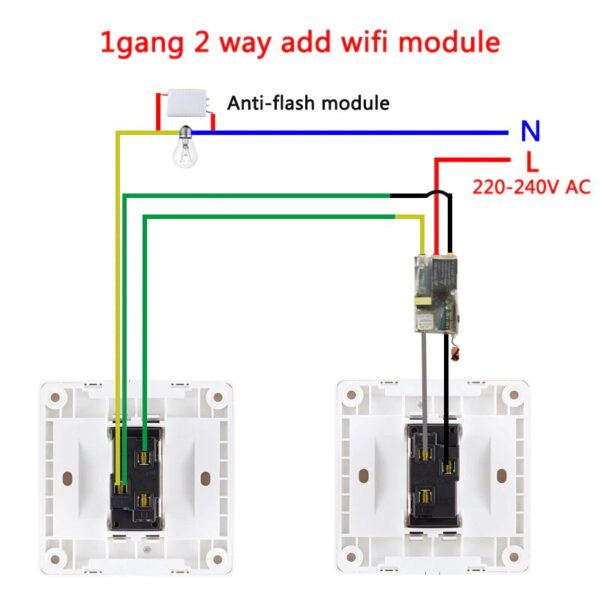 AllbeAI 1 gang 2 way: wiring diagram