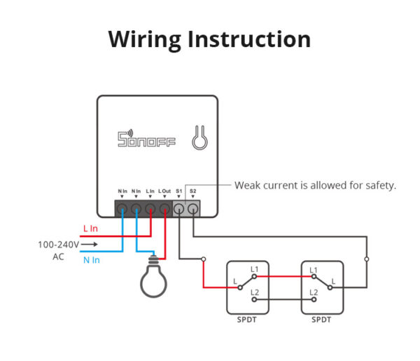 Sonoff ZBMINI - wiring diagram