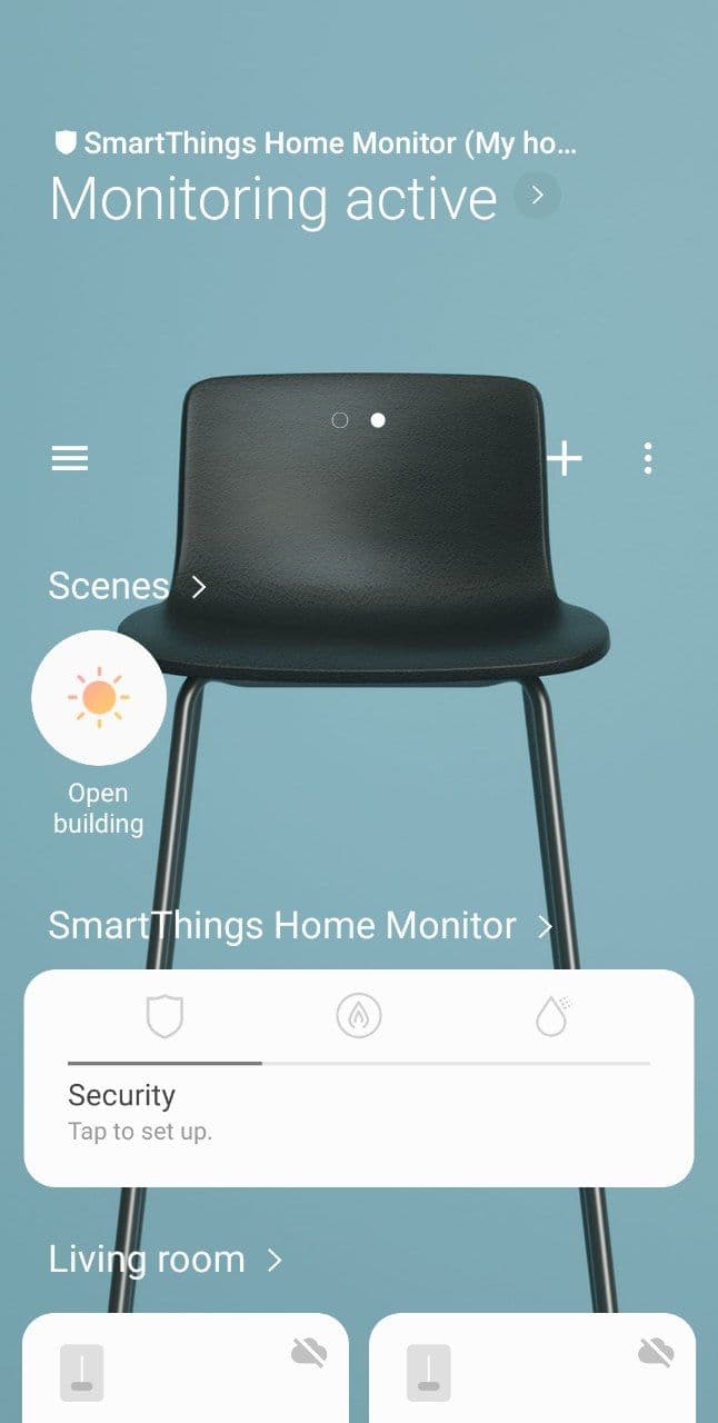 Step 1: Open SmartThings and press the "+" button