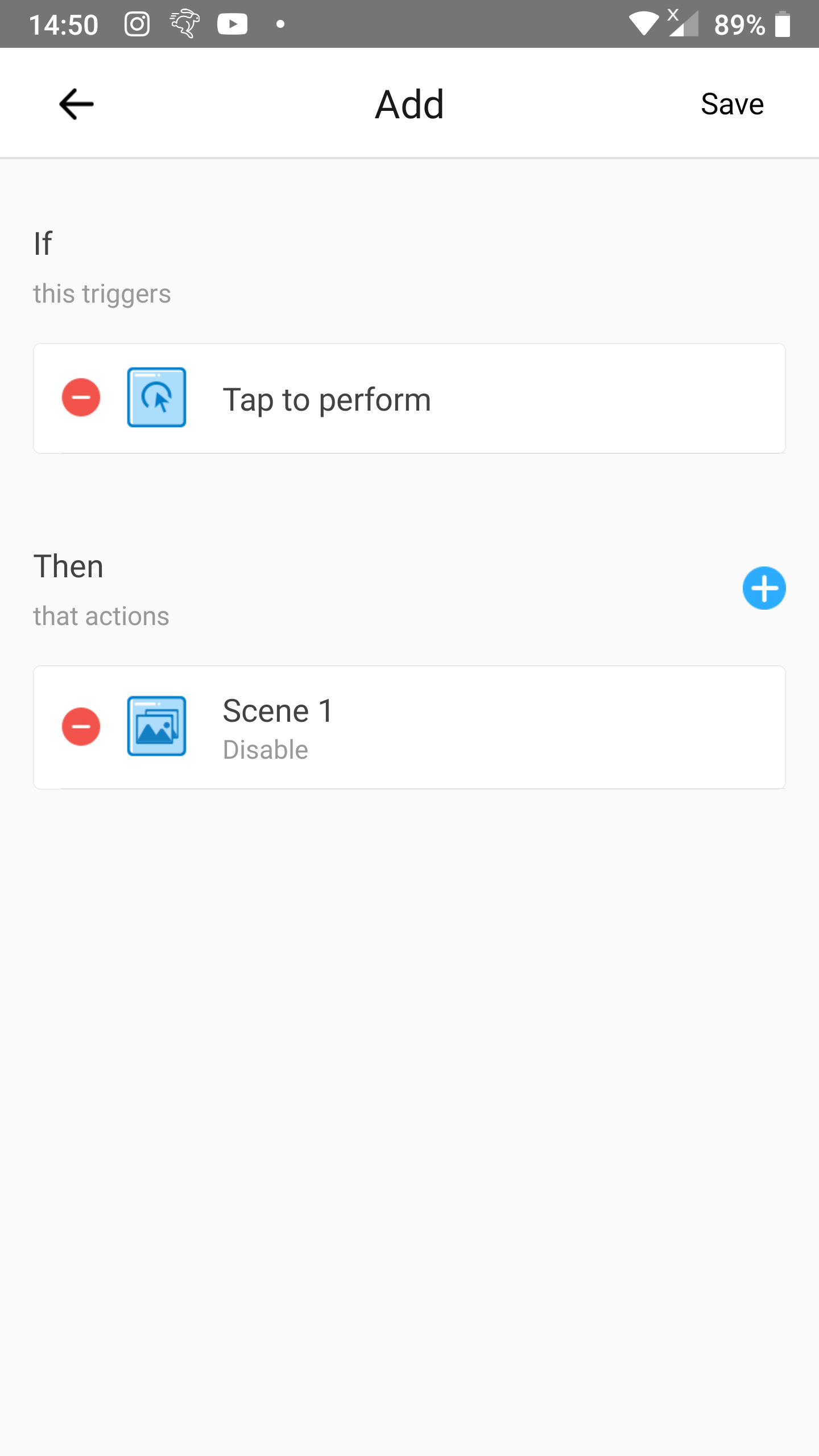 KB: 1-button toggle: Add another action to the scene Scene off