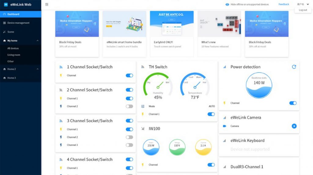 Improved eWeLink Web low quality screenshot