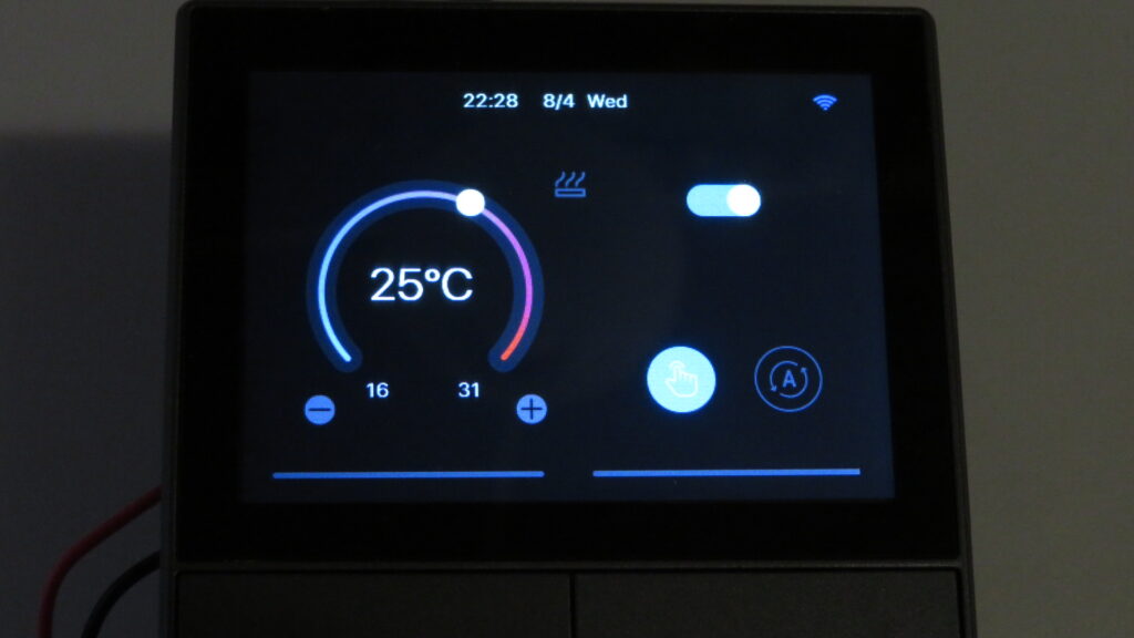 Sonoff NSPanel: thermostat interface