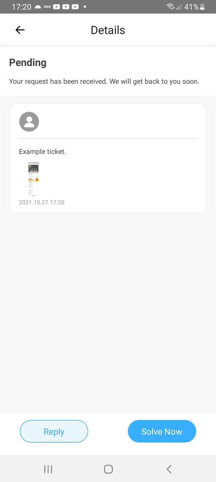 Check bugreport / feedback ticket