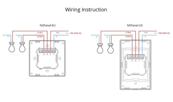 Sonoff NSPanel: Wiring instruction