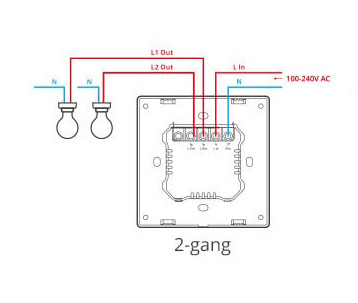 Sonoff M5-2C-8x: wiring scheme