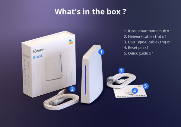 Sonoff iHost: packaging box contents